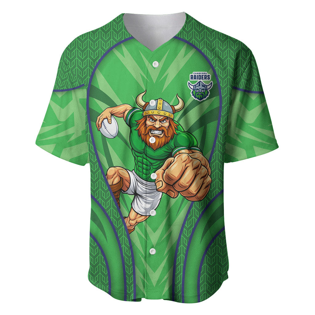 Canberra Raiders Rugby Mascot Baseball Jersey Australian Rugby Culture - Tribal Inspired Viking Warrior