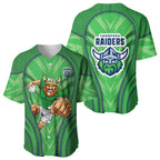 Canberra Raiders Rugby Mascot Baseball Jersey Australian Rugby Culture - Tribal Inspired Viking Warrior