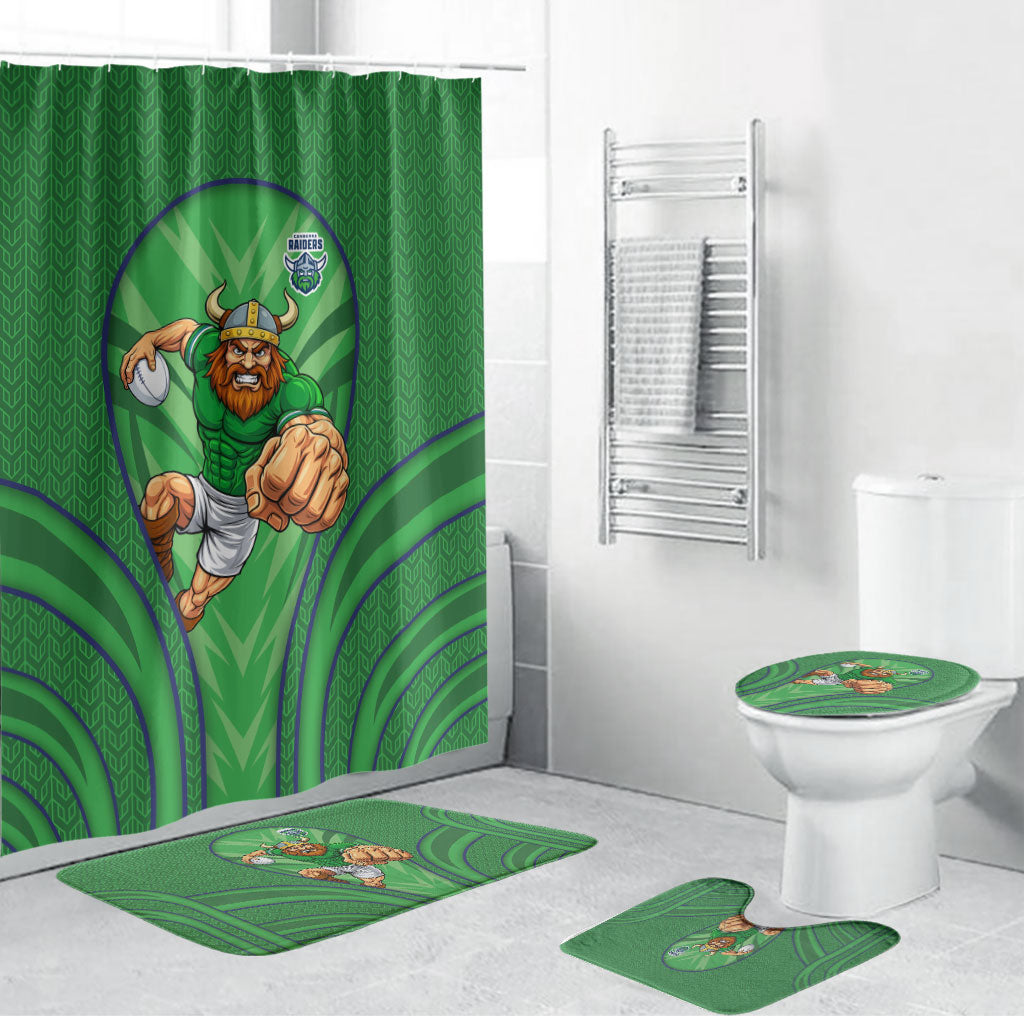 Canberra Raiders Rugby Mascot Bathroom Set Australian Rugby Culture - Tribal Inspired Viking Warrior