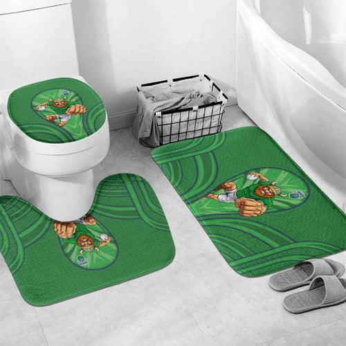 Canberra Raiders Rugby Mascot Bathroom Set Australian Rugby Culture - Tribal Inspired Viking Warrior