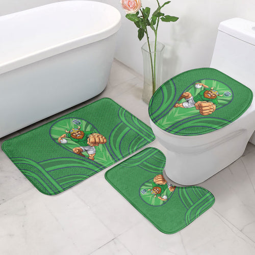 Canberra Raiders Rugby Mascot Bathroom Set Australian Rugby Culture - Tribal Inspired Viking Warrior