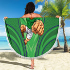 Canberra Raiders Rugby Mascot Beach Blanket Australian Rugby Culture - Tribal Inspired Viking Warrior