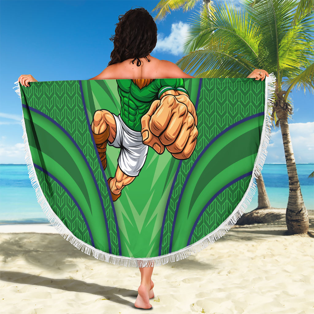 Canberra Raiders Rugby Mascot Beach Blanket Australian Rugby Culture - Tribal Inspired Viking Warrior