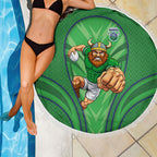 Canberra Raiders Rugby Mascot Beach Blanket Australian Rugby Culture - Tribal Inspired Viking Warrior