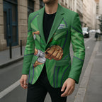 Canberra Raiders Rugby Mascot Blazer Australian Rugby Culture - Tribal Inspired Viking Warrior