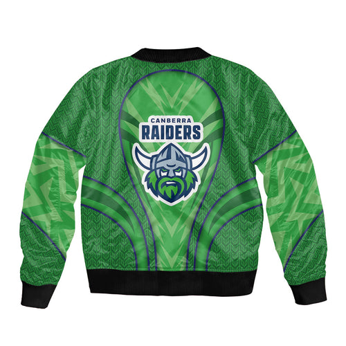 Canberra Raiders Rugby Mascot Bomber Jacket Australian Rugby Culture - Tribal Inspired Viking Warrior