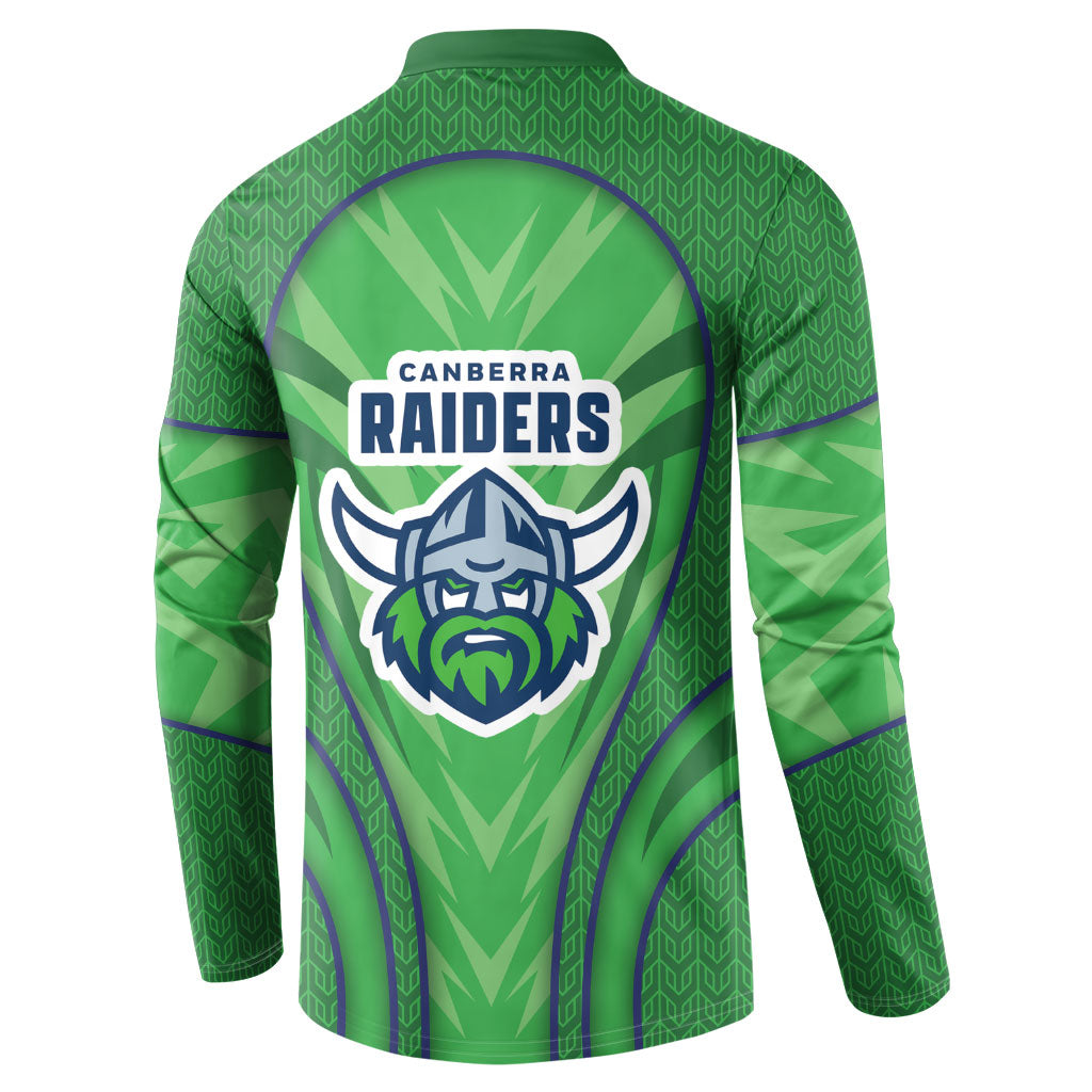 Canberra Raiders Rugby Mascot Button Sweatshirt Australian Rugby Culture - Tribal Inspired Viking Warrior