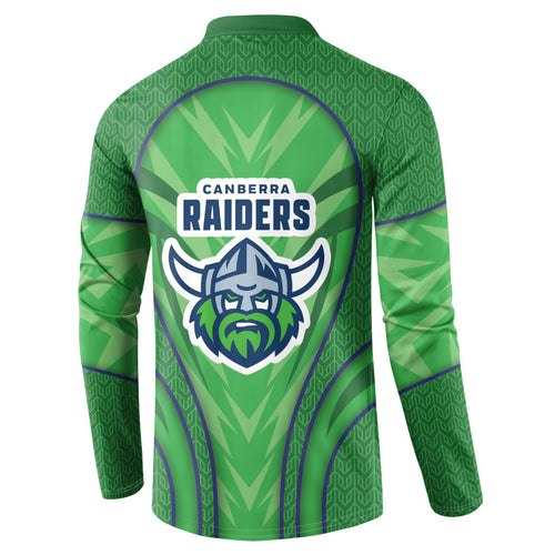 Canberra Raiders Rugby Mascot Button Sweatshirt Australian Rugby Culture - Tribal Inspired Viking Warrior