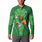 Canberra Raiders Rugby Mascot Button Sweatshirt Australian Rugby Culture - Tribal Inspired Viking Warrior