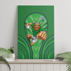Canberra Raiders Rugby Mascot Canvas Wall Art Australian Rugby Culture - Tribal Inspired Viking Warrior