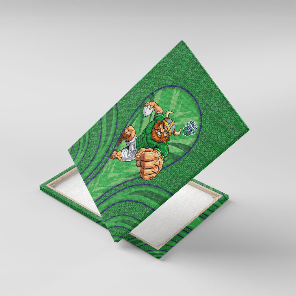 Canberra Raiders Rugby Mascot Canvas Wall Art Australian Rugby Culture - Tribal Inspired Viking Warrior