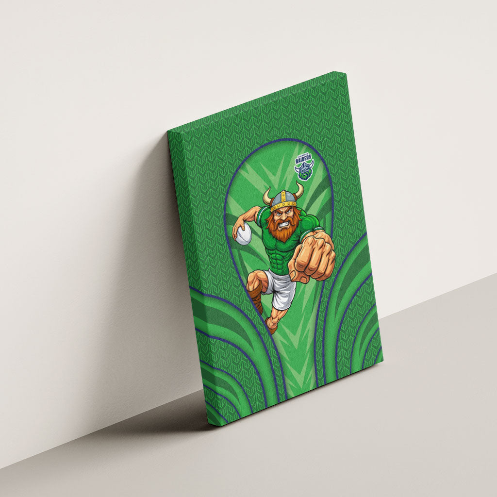 Canberra Raiders Rugby Mascot Canvas Wall Art Australian Rugby Culture - Tribal Inspired Viking Warrior