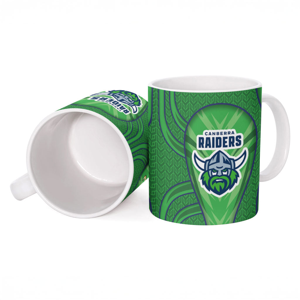 Canberra Raiders Rugby Mascot Ceramic Mug Australian Rugby Culture - Tribal Inspired Viking Warrior