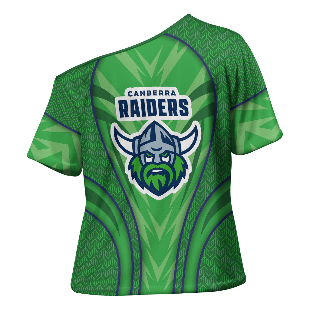 Canberra Raiders Rugby Mascot Cross Shoulder Shirt Australian Rugby Culture - Tribal Inspired Viking Warrior