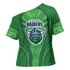 Canberra Raiders Rugby Mascot Cross Shoulder Shirt Australian Rugby Culture - Tribal Inspired Viking Warrior