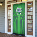 Canberra Raiders Rugby Mascot Door Cover Australian Rugby Culture - Tribal Inspired Viking Warrior