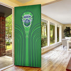 Canberra Raiders Rugby Mascot Door Cover Australian Rugby Culture - Tribal Inspired Viking Warrior