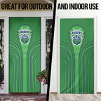 Canberra Raiders Rugby Mascot Door Cover Australian Rugby Culture - Tribal Inspired Viking Warrior