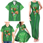 Canberra Raiders Rugby Mascot Family Matching Tank Maxi Dress and Hawaiian Shirt Australian Rugby Culture - Tribal Inspired Viking Warrior