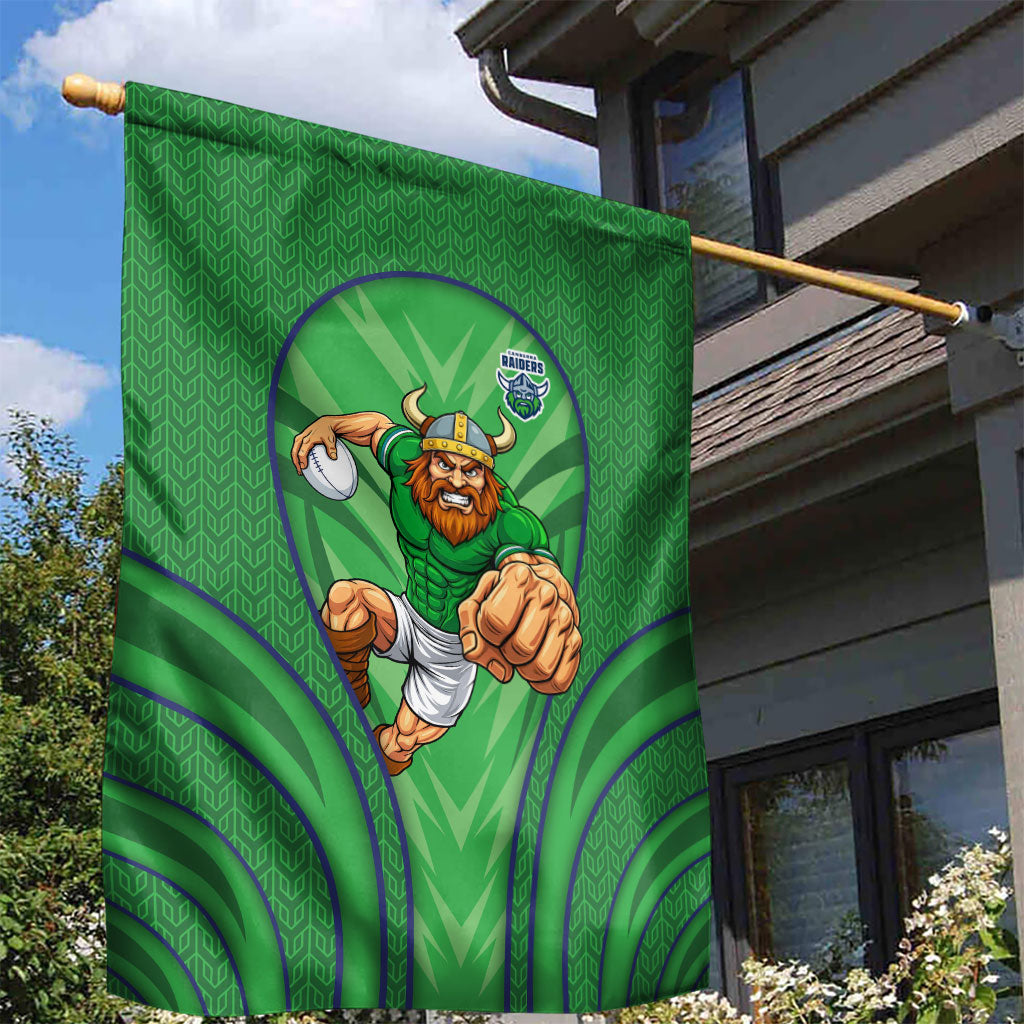 Canberra Raiders Rugby Mascot Garden Flag Australian Rugby Culture - Tribal Inspired Viking Warrior