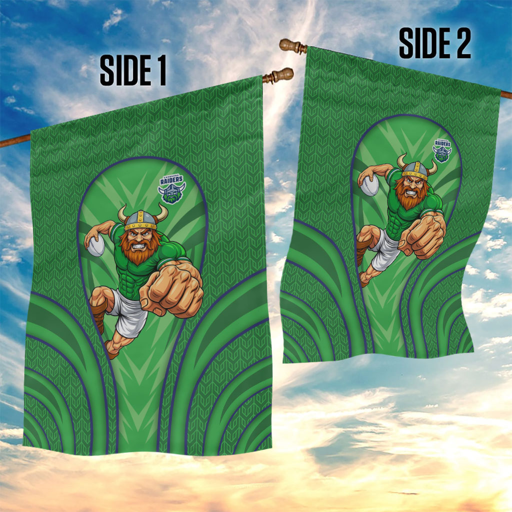 Canberra Raiders Rugby Mascot Garden Flag Australian Rugby Culture - Tribal Inspired Viking Warrior