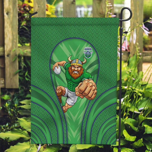 Canberra Raiders Rugby Mascot Garden Flag Australian Rugby Culture - Tribal Inspired Viking Warrior