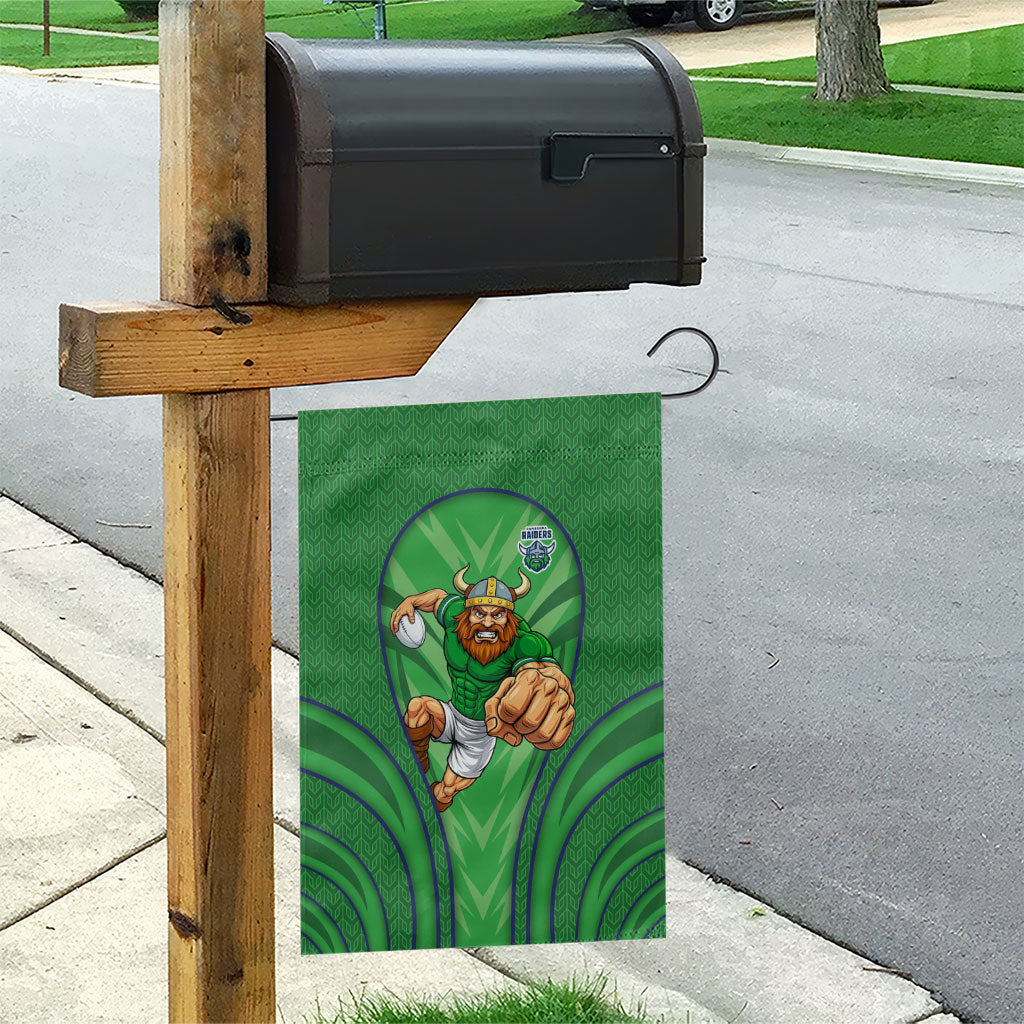 Canberra Raiders Rugby Mascot Garden Flag Australian Rugby Culture - Tribal Inspired Viking Warrior