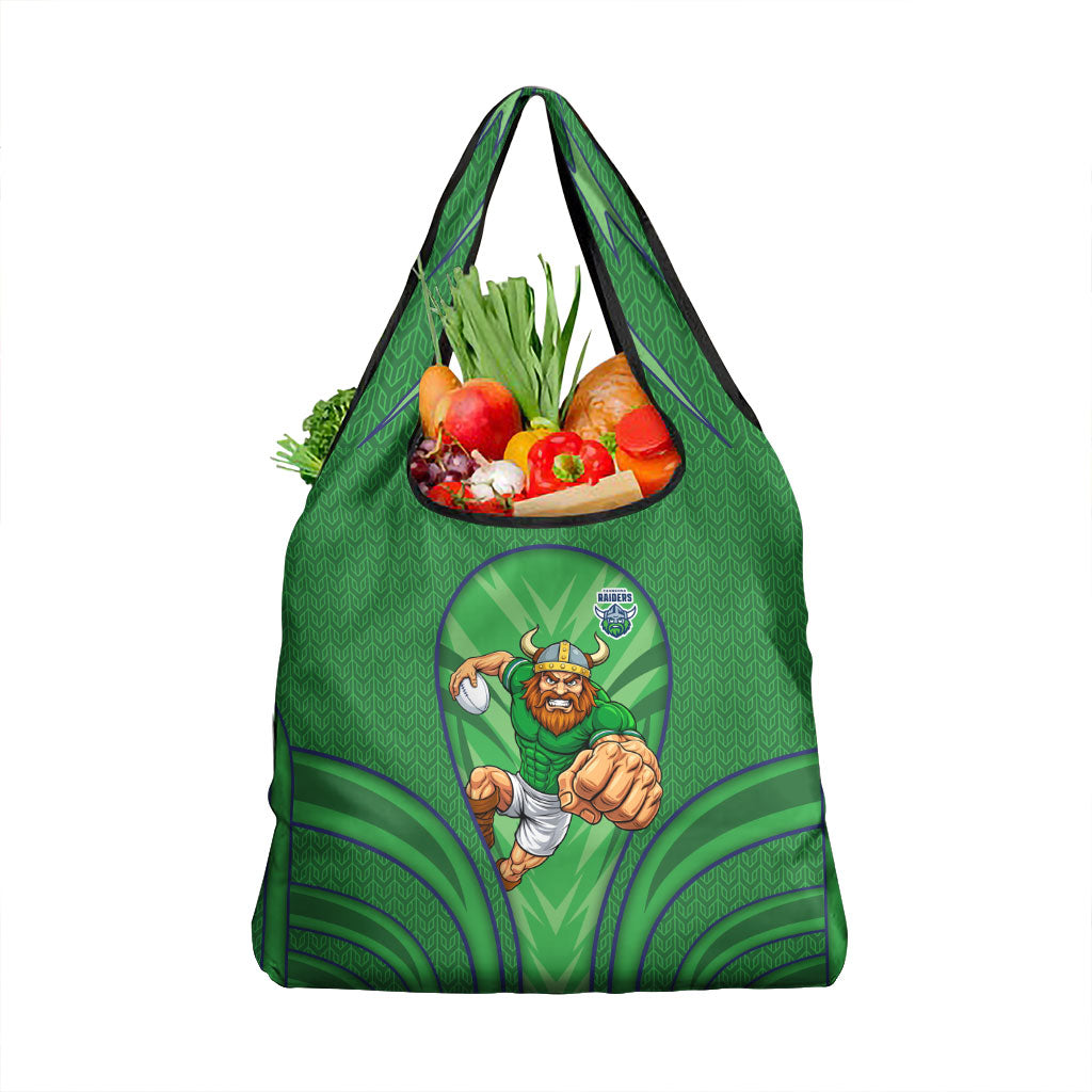 Canberra Raiders Rugby Mascot Grocery Bag Australian Rugby Culture - Tribal Inspired Viking Warrior