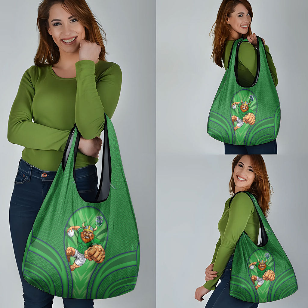 Canberra Raiders Rugby Mascot Grocery Bag Australian Rugby Culture - Tribal Inspired Viking Warrior