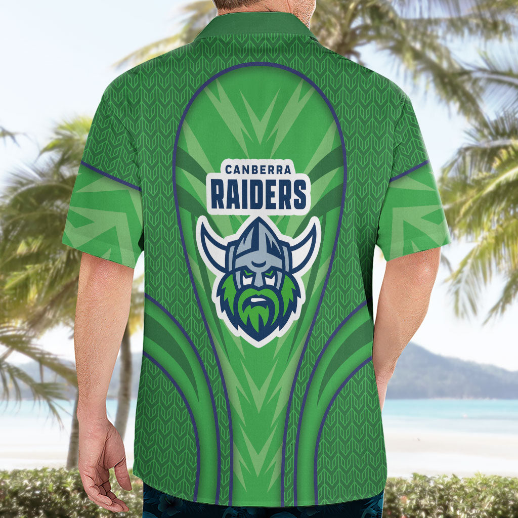 Canberra Raiders Rugby Mascot Hawaiian Shirt Australian Rugby Culture - Tribal Inspired Viking Warrior