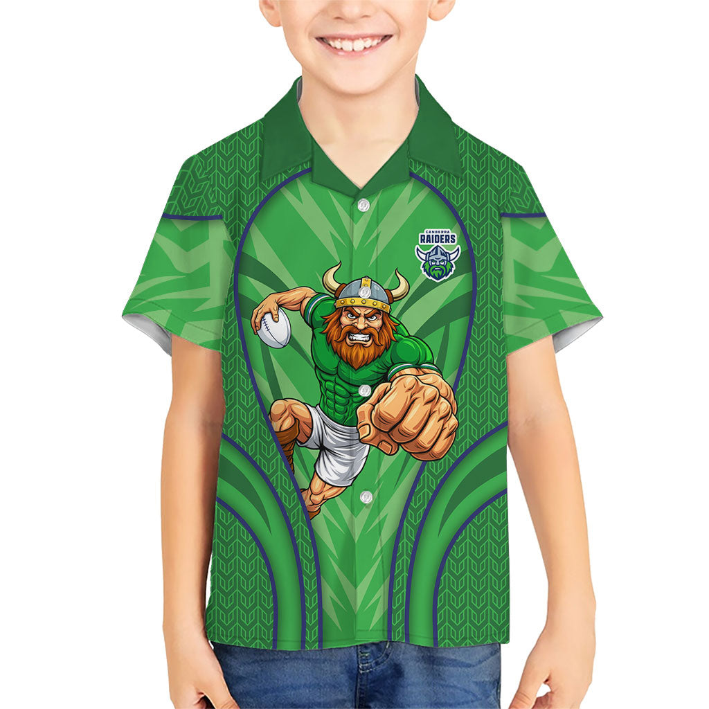 Canberra Raiders Rugby Mascot Hawaiian Shirt Australian Rugby Culture - Tribal Inspired Viking Warrior