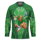 Canberra Raiders Rugby Mascot Hockey Jersey Australian Rugby Culture - Tribal Inspired Viking Warrior