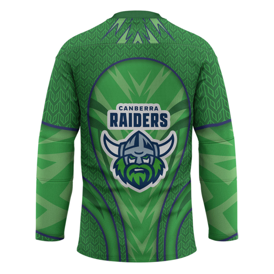 Canberra Raiders Rugby Mascot Hockey Jersey Australian Rugby Culture - Tribal Inspired Viking Warrior