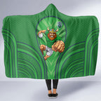 Canberra Raiders Rugby Mascot Hooded Blanket Australian Rugby Culture - Tribal Inspired Viking Warrior