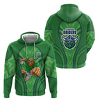 Canberra Raiders Rugby Mascot Hoodie Australian Rugby Culture - Tribal Inspired Viking Warrior