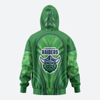 Canberra Raiders Rugby Mascot Hoodie Australian Rugby Culture - Tribal Inspired Viking Warrior