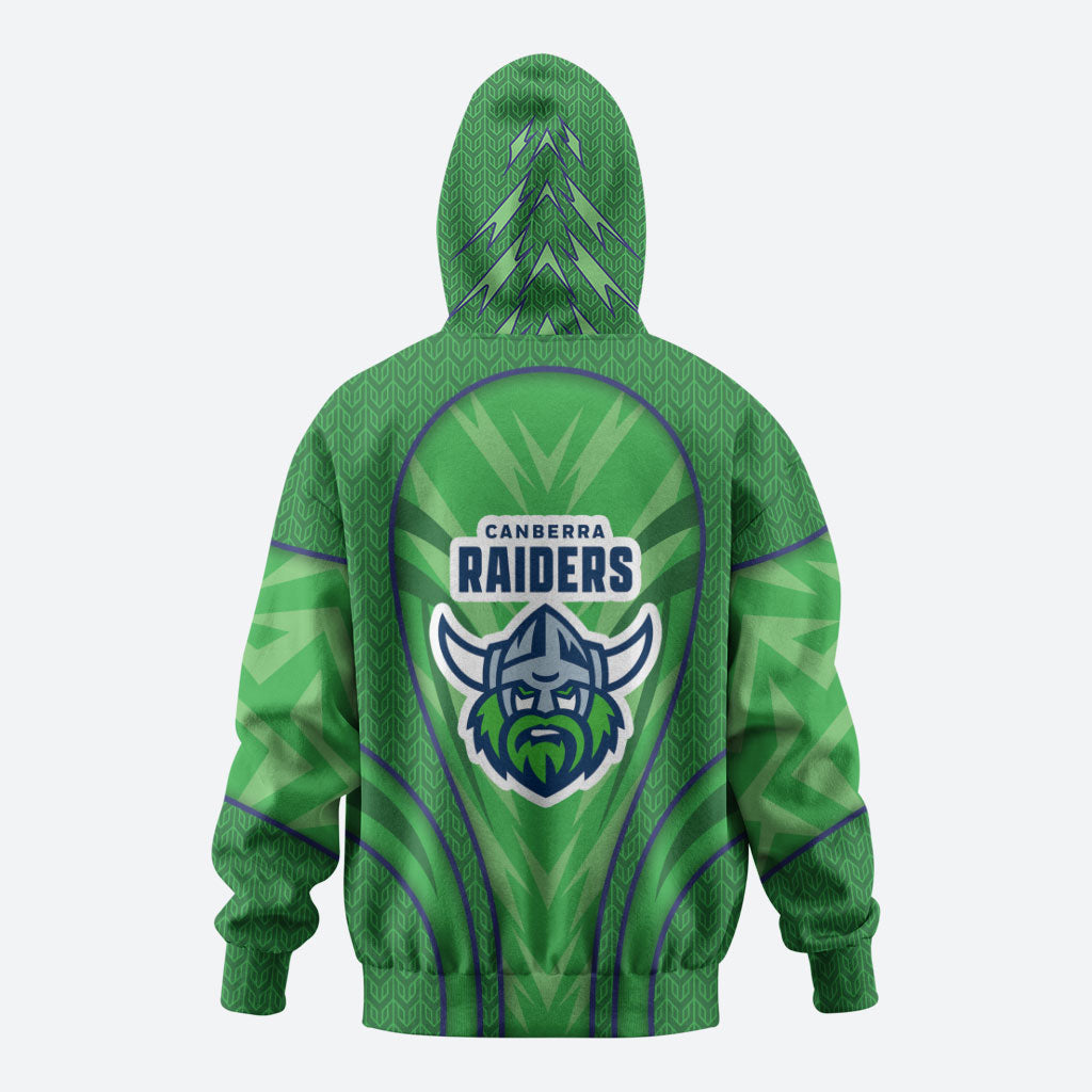 Canberra Raiders Rugby Mascot Hoodie Australian Rugby Culture - Tribal Inspired Viking Warrior