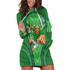 Canberra Raiders Rugby Mascot Hoodie Dress Australian Rugby Culture - Tribal Inspired Viking Warrior