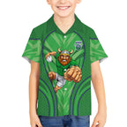 Canberra Raiders Rugby Mascot Kid Hawaiian Shirt Australian Rugby Culture - Tribal Inspired Viking Warrior