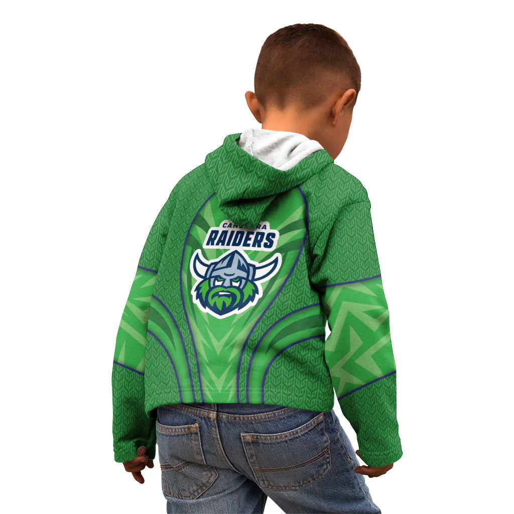 Canberra Raiders Rugby Mascot Kid Hoodie Australian Rugby Culture - Tribal Inspired Viking Warrior