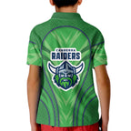 Canberra Raiders Rugby Mascot Kid Polo Shirt Australian Rugby Culture - Tribal Inspired Viking Warrior