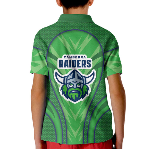 Canberra Raiders Rugby Mascot Kid Polo Shirt Australian Rugby Culture - Tribal Inspired Viking Warrior