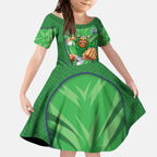 Canberra Raiders Rugby Mascot Kid Short Sleeve Dress Australian Rugby Culture - Tribal Inspired Viking Warrior
