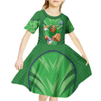 Canberra Raiders Rugby Mascot Kid Short Sleeve Dress Australian Rugby Culture - Tribal Inspired Viking Warrior