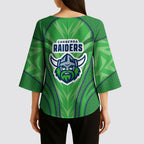 Canberra Raiders Rugby Mascot Kimono Sleeve Blouse Australian Rugby Culture - Tribal Inspired Viking Warrior