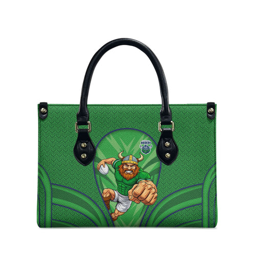 Canberra Raiders Rugby Mascot Leather Bag Australian Rugby Culture - Tribal Inspired Viking Warrior
