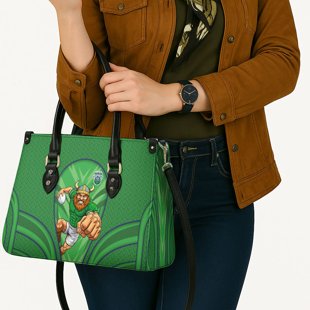Canberra Raiders Rugby Mascot Leather Bag Australian Rugby Culture - Tribal Inspired Viking Warrior