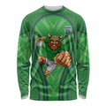 Canberra Raiders Rugby Mascot Long Sleeve Shirt Australian Rugby Culture - Tribal Inspired Viking Warrior