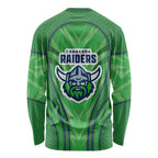 Canberra Raiders Rugby Mascot Long Sleeve Shirt Australian Rugby Culture - Tribal Inspired Viking Warrior