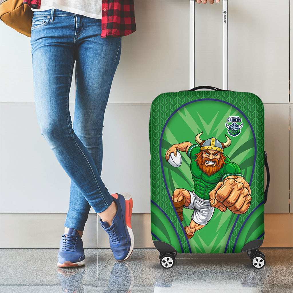 Canberra Raiders Rugby Mascot Luggage Cover Australian Rugby Culture - Tribal Inspired Viking Warrior